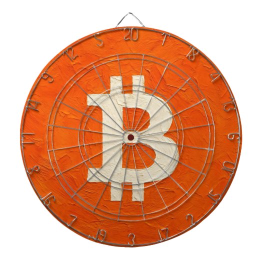 Bitcoin-Standard (Öl, Stil: 4) Dartscheibe (vorne)