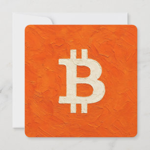 Bitcoin-Standard (Öl, Stil: 4) Feiertagskarte