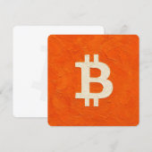 Bitcoin-Standard (Öl, Stil: 4) Feiertagskarte (Vorne/Hinten)