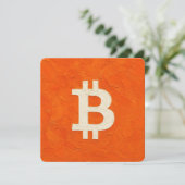 Bitcoin-Standard (Öl, Stil: 4) Feiertagskarte (Stehend Vorderseite)