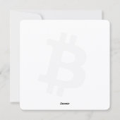 Bitcoin-Standard (Öl, Stil: 4) Feiertagskarte (Rückseite)