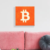 Bitcoin-Standard (Öl, Stil: 4) Leinwanddruck (Insitu (Wohnzimmer))