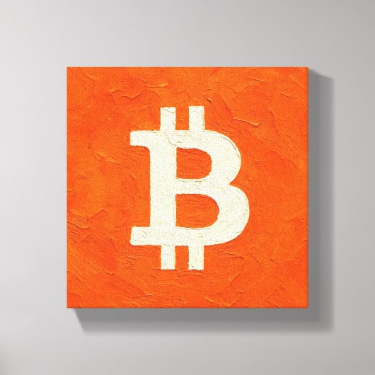 Bitcoin-Standard (Öl, Stil: 4) Leinwanddruck (Vorderseite)