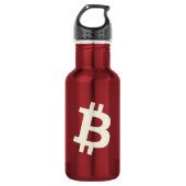 Bitcoin Standard ₿ (Red) Edelstahlflasche (Vorderseite)