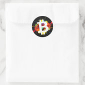 Bitcoin-Sticker Runder Aufkleber (Tasche)
