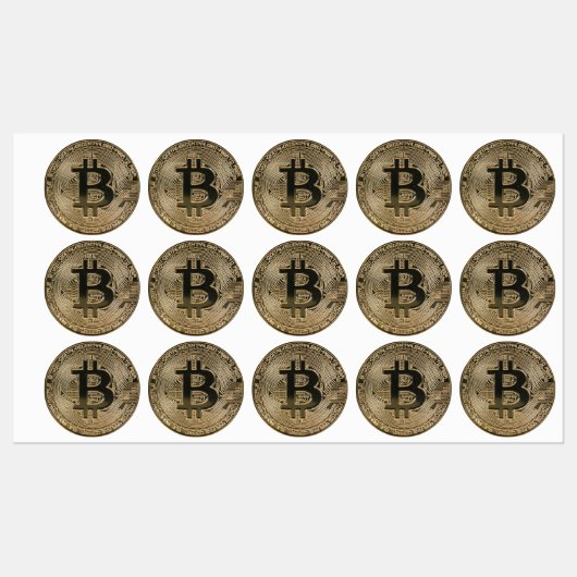 Bitcoin Stickers Etiketten (Blatt)