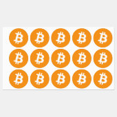 Bitcoin Stickers Etiketten (Blatt)
