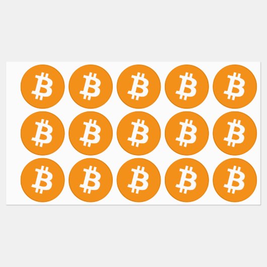 Bitcoin Stickers Etiketten (Blatt)