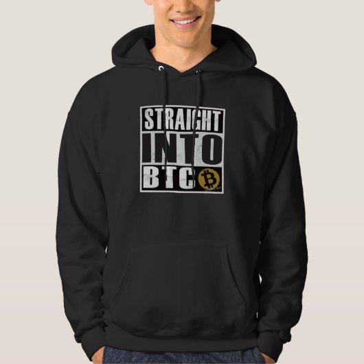 Bitcoin  Straight Outta into BTC Blockchain Hoodie (Vorderseite)