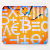 Bitcoin-Straßenkunst (Orange Malerei Nr. 1) Mousepad (Vorne)