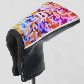 Bitcoin-Straßenkunst (Orange Malerei Nr. 2) Golf Headcover (3/4 Vorderseite)