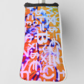 Bitcoin-Straßenkunst (Orange Malerei Nr. 2) Golf Headcover (Rotieren 90)