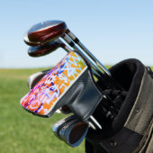 Bitcoin-Straßenkunst (Orange Malerei Nr. 2) Golf Headcover (In Situ)