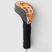 Bitcoin-Straßenkunst (Orange Malerei Nr. 6) Golf Headcover (angewinkelt)