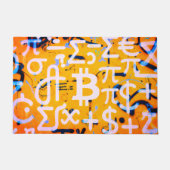 Bitcoin-Straßenkunst (Oranges Gemälde Nr. 4) Fußmatte (Vorderseite)