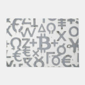 Bitcoin-Straßenkunst (Weißes Gemälde Nr. 1) Fußmatte (Vorderseite)