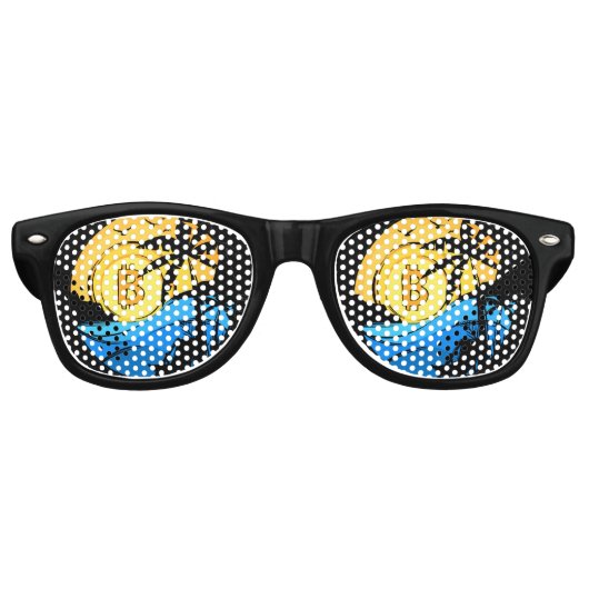 Bitcoin Summer - Krypto-Münze Funny Partybrille (Vorderseite)