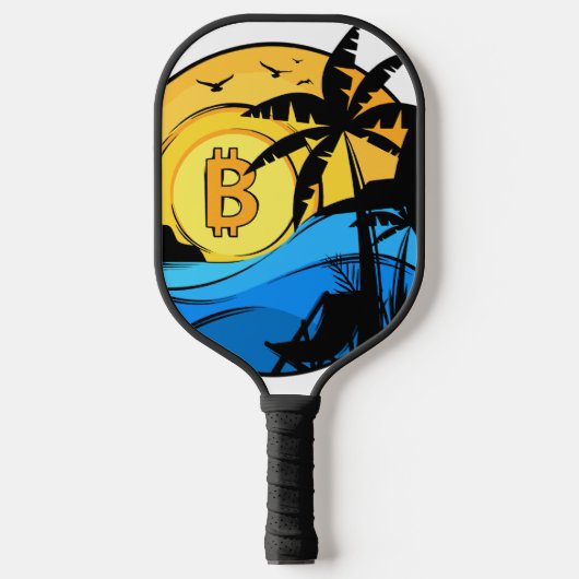 Bitcoin Summer - Kryptomünze Pickleball Schläger (Vorderseite)