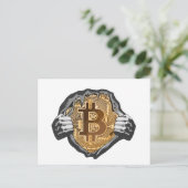 Bitcoin Super Hero Ankündigungspostkarte (Stehend Vorderseite)