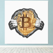 Bitcoin Super Hero Leinwanddruck (Insitu (Holzboden))