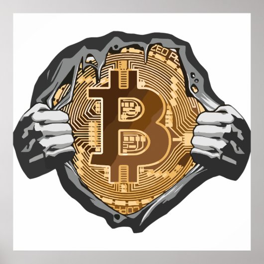 Bitcoin Super Hero Poster (Vorne)