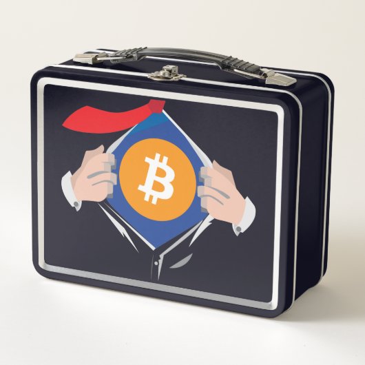 Bitcoin Superhero Image Lunchbox (Vorderseite)