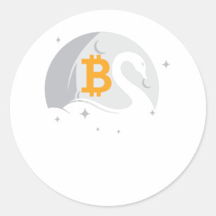 Bitcoin Swan Runder Aufkleber