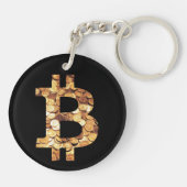 Bitcoin-Symbol Schlüsselanhänger (Rückseite)