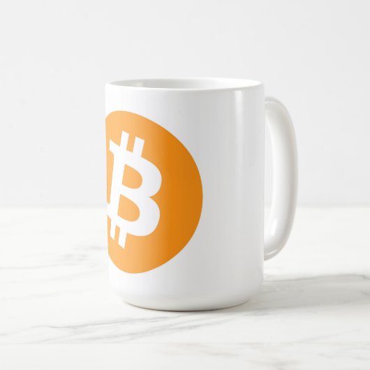 Bitcoin-Tasse Kaffeetasse (VorderseiteRechts)