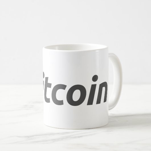 Bitcoin-Tasse Kaffeetasse (VorderseiteRechts)