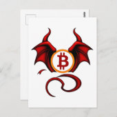 Bitcoin Teufel Postkarte (Vorne/Hinten)