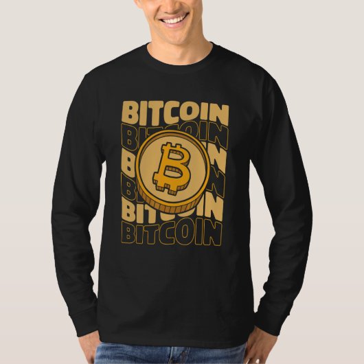 Bitcoin Text Blockchainen Krypto Kryptowährung Bit T-Shirt (Vorderseite)