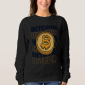 Bitcoin Text Crypto Cryptocurrency Blockchain Bitc Sweatshirt (Vorderseite)