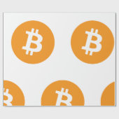 Bitcoin Theme Wrapping Paper Geschenkpapier (Flach)