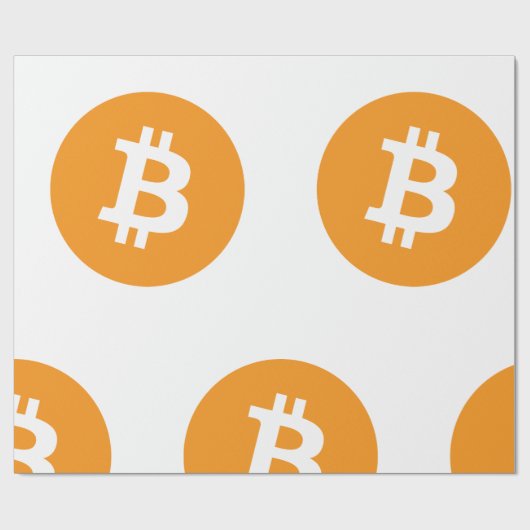Bitcoin Theme Wrapping Paper Geschenkpapier (Flach)