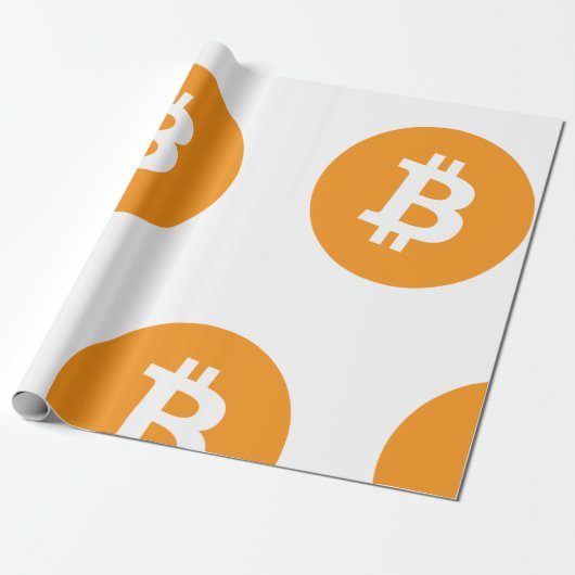 Bitcoin Theme Wrapping Paper Geschenkpapier (Ungerollt)