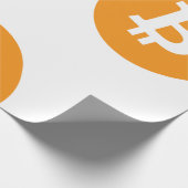 Bitcoin Theme Wrapping Paper Geschenkpapier (Ecke)