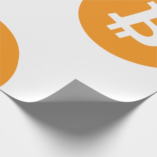 Bitcoin Theme Wrapping Paper Geschenkpapier (Ecke)