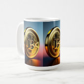Bitcoin Themed Drinks Tasse (Vorderseite Links)