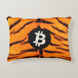 Bitcoin-Tier (Tiger, Stil 1) Dekokissen