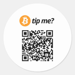 Bitcoin Tipp für mich? Runder Aufkleber