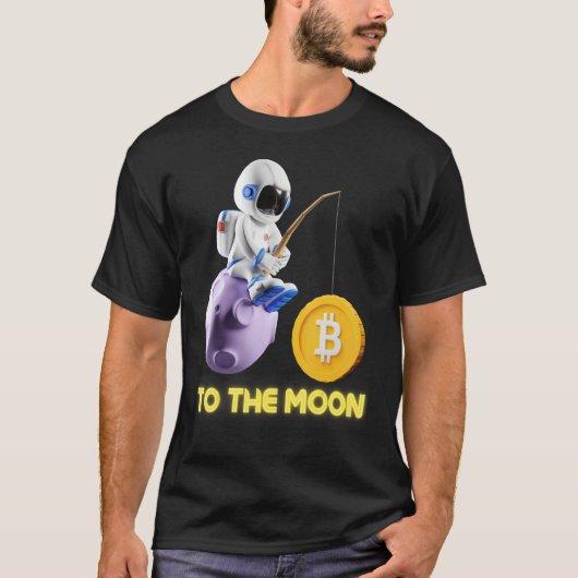 Bitcoin To The Moon Astronaut Cryptocurrency Excha T-Shirt (Vorderseite)