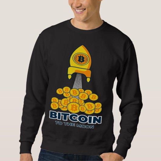 Bitcoin To the Moon & Back Bitcoin Cryptocurrency  Sweatshirt (Vorderseite)