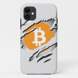 Bitcoin-Torn-Bild mit Logo-Darstellung unten Case-Mate iPhone Hülle
