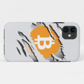 Bitcoin-Torn-Bild mit Logo-Darstellung unten Case-Mate iPhone Hülle (Rückseite (Horizontal))