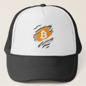 Bitcoin Torn Logo Reveage Image - Trucker Hat Truckerkappe (Vorderseite)