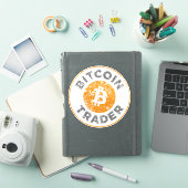 Bitcoin Trader Grunge Text Circle Kontur Aufkleber (iPad Hülle)