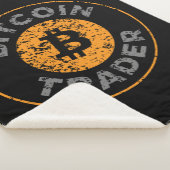Bitcoin Trader Grunge Text Circle Kontur Black Sherpadecke (3/4)