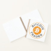 Bitcoin Trader Grunge Text Circle Kontur Square Notizblock (Innenseite)