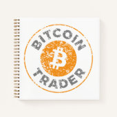 Bitcoin Trader Grunge Text Circle Kontur Square Notizblock (Vorderseite)